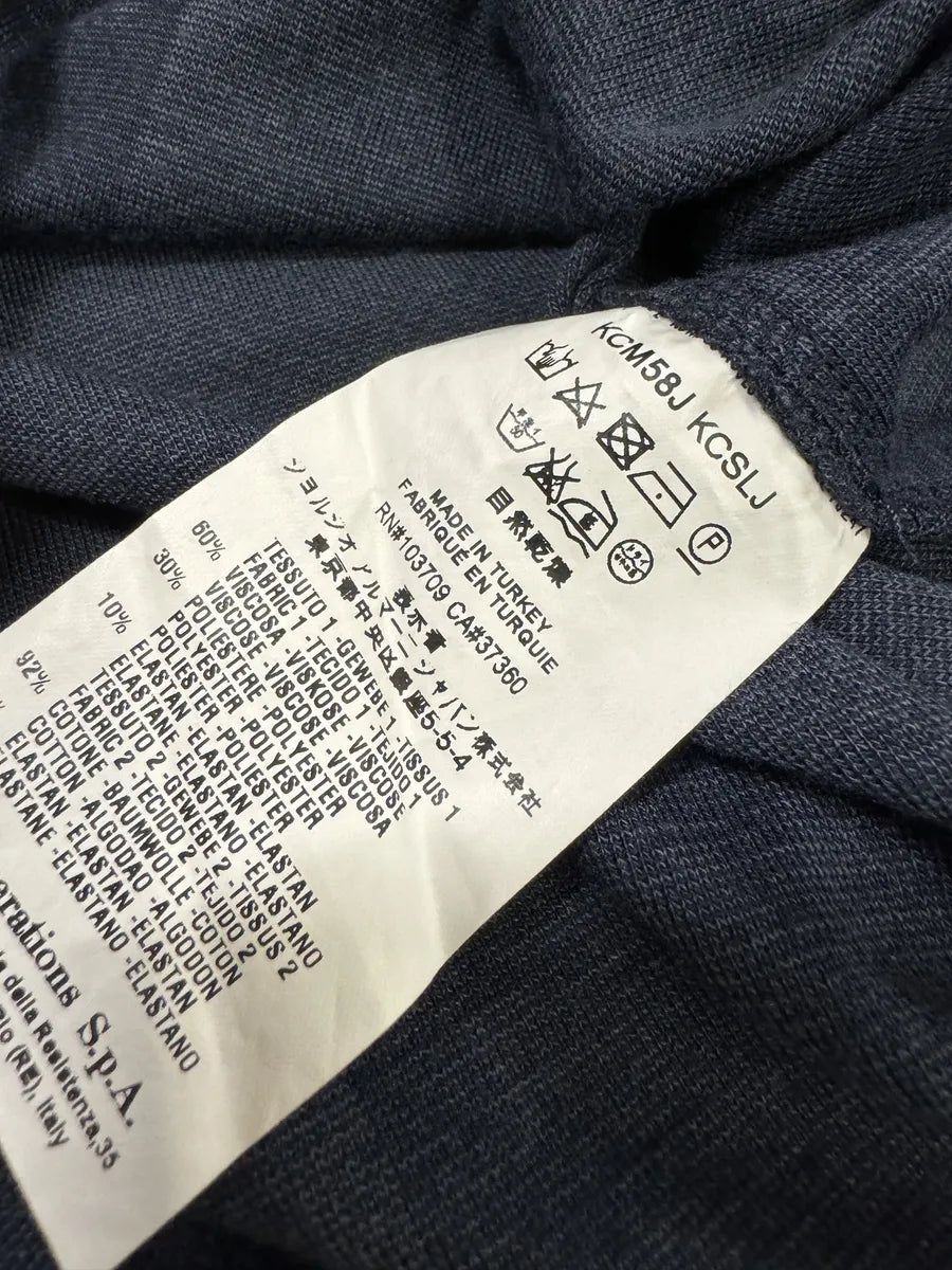 Armani Collezioni Navy Gradient Squared Longsleeves Sweater IBVUkYg 5