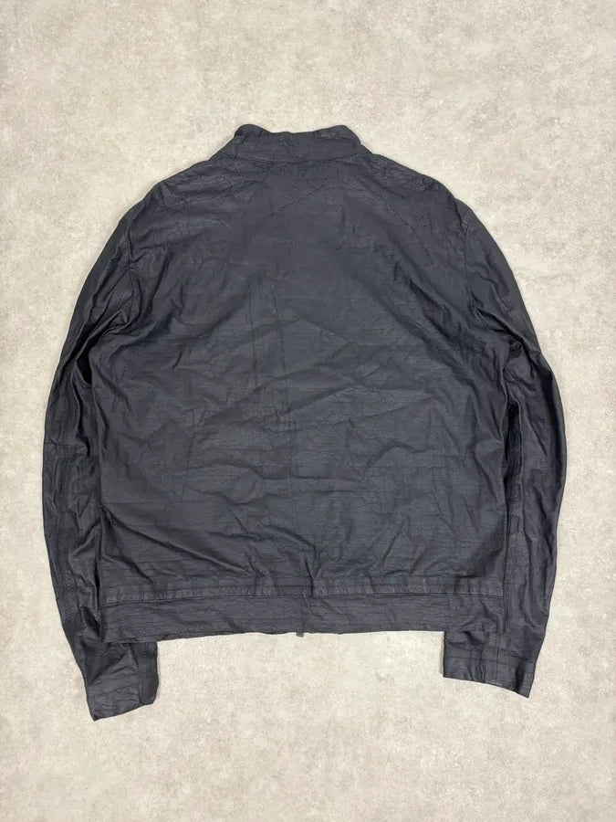 Armani Collezioni Navy Waxed Light Jacket IJzxAZv 6