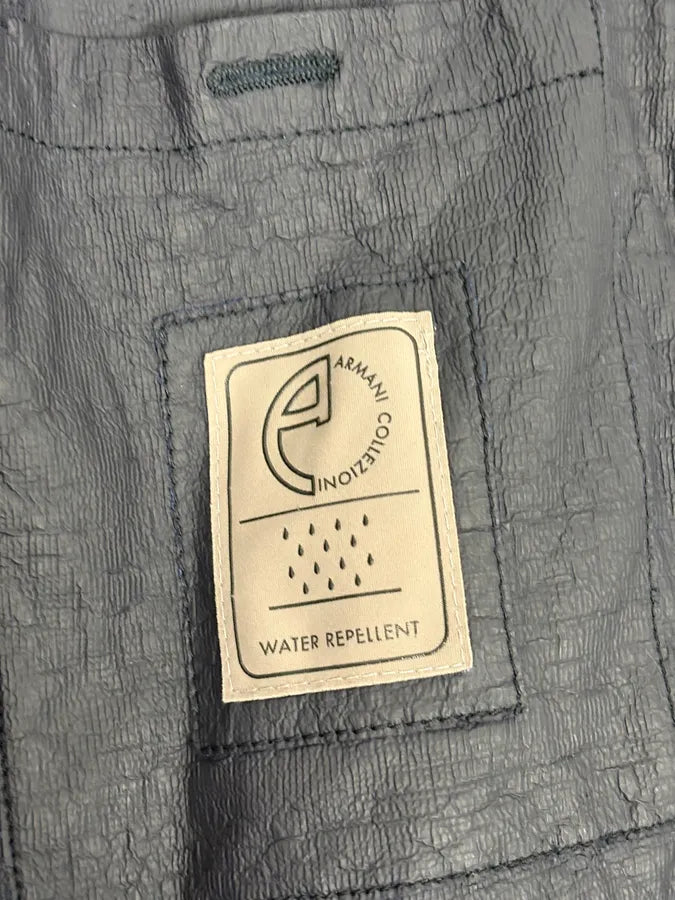 Armani Collezioni Navy Waxed Light Jacket IJzxAZv 11