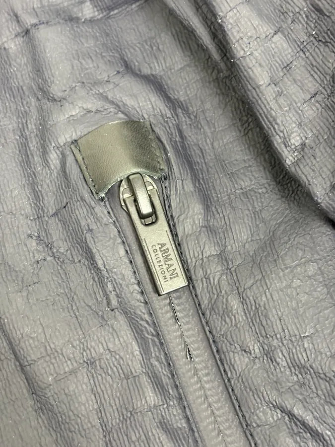 Armani Collezioni Navy Waxed Light Jacket IJzxAZv 9