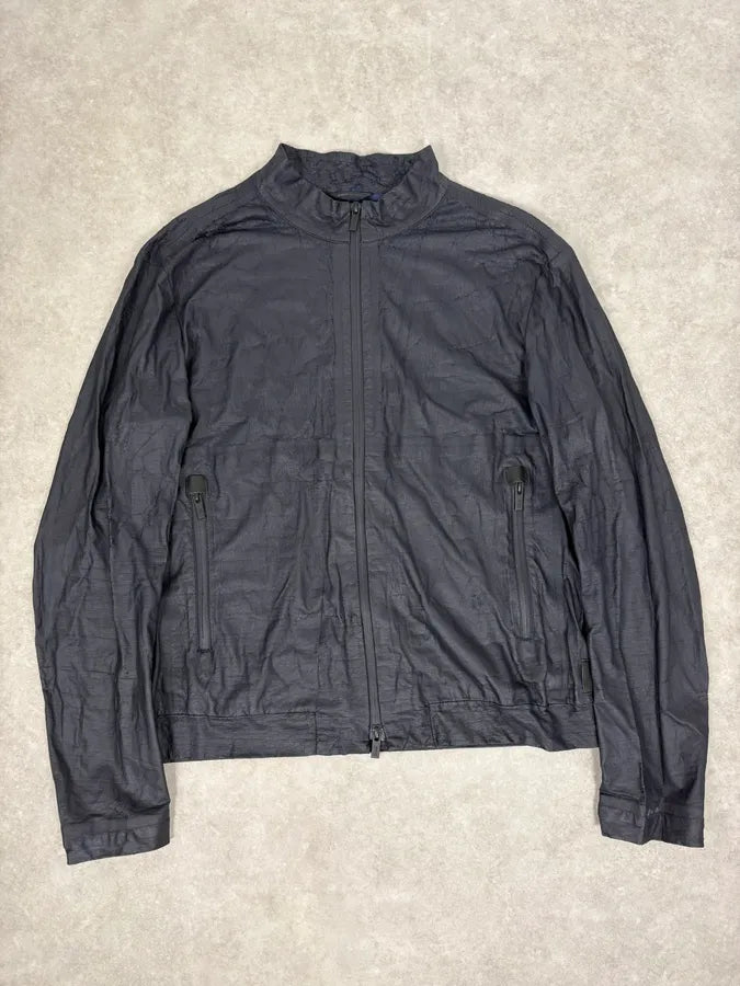 Armani Collezioni Navy Waxed Light Jacket IJzxAZv 0