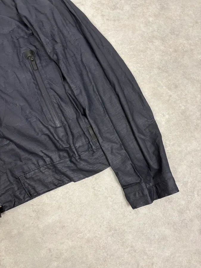 Armani Collezioni Navy Waxed Light Jacket IJzxAZv 7
