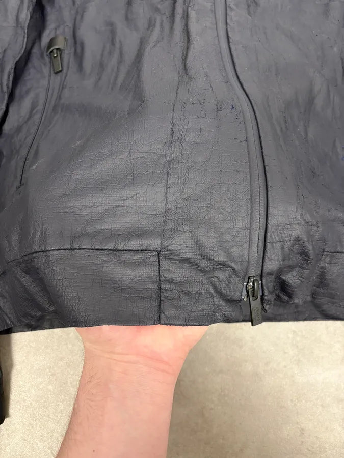 Armani Collezioni Navy Waxed Light Jacket IJzxAZv 8