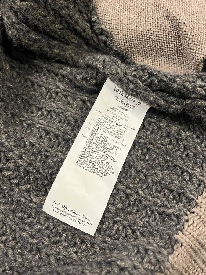 Armani Collezioni Wool Cable Knit Grey Zip-Up Hoodie IDrfVUQ 11