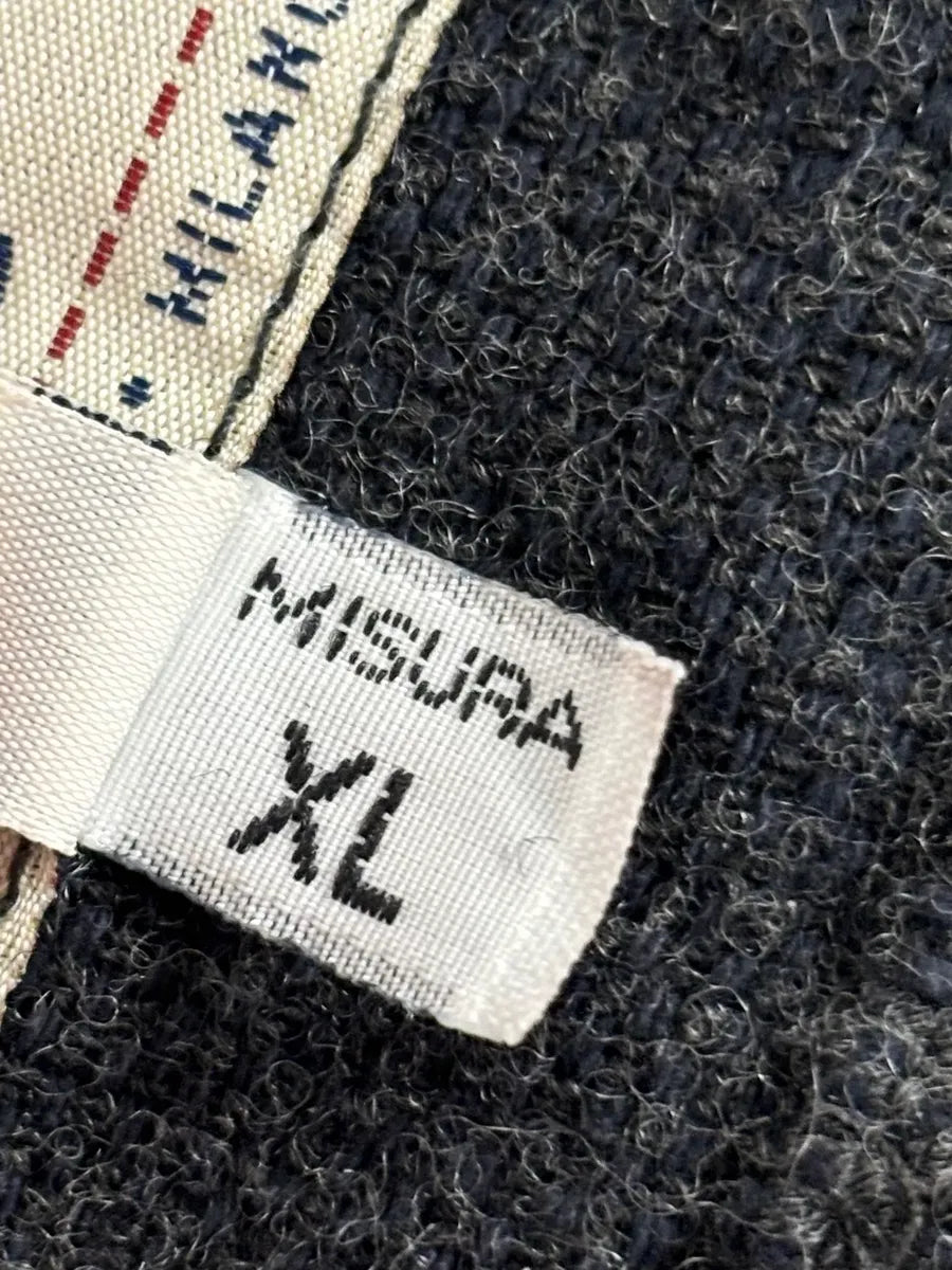 1990s Armani Dark Grey Minimalist Wool Blend Shirt TjHTVzO 9