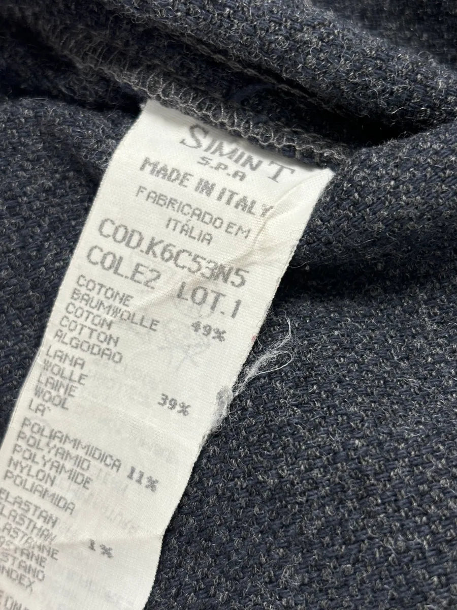 1990s Armani Dark Grey Minimalist Wool Blend Shirt TjHTVzO 10