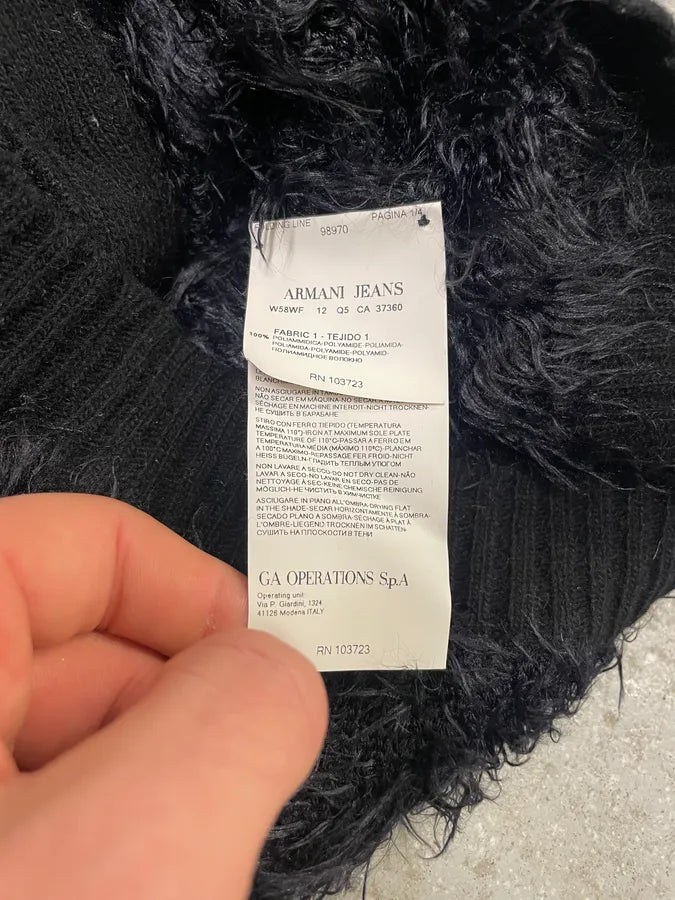 Armani Fur Effect Wool Dark Buttoned Longsleeves Cardigan (S) 9