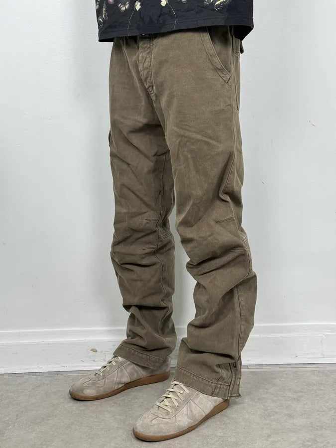 AW2005 Armani Green Multi-Pocket Military Cargo Pants odLYCSz 2