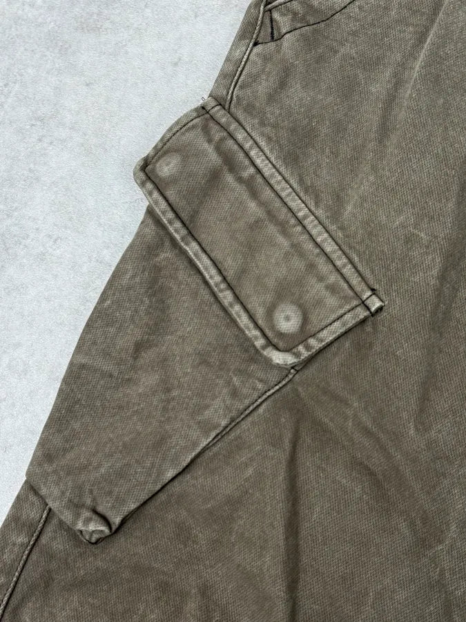 AW2005 Armani Green Multi-Pocket Military Cargo Pants odLYCSz 7