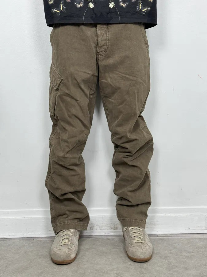 AW2005 Armani Green Multi-Pocket Military Cargo Pants odLYCSz 0
