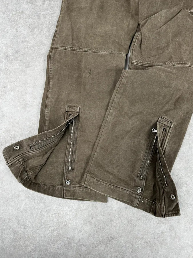 AW2005 Armani Green Multi-Pocket Military Cargo Pants odLYCSz 11
