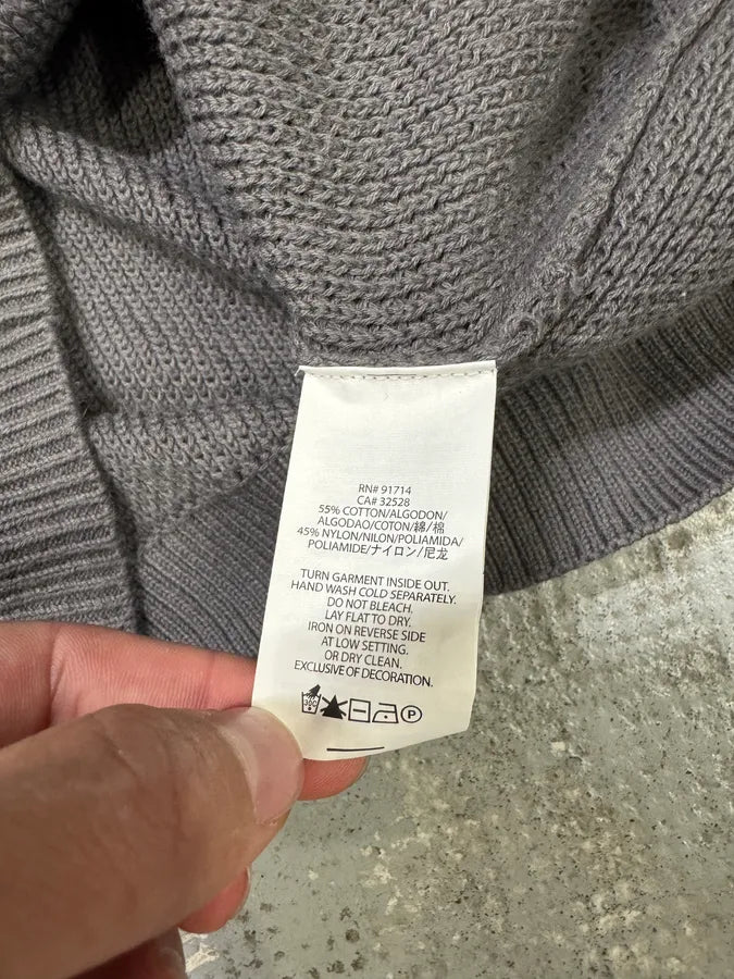 Armani Grey Mesh Hoodie uzvVXRL 8