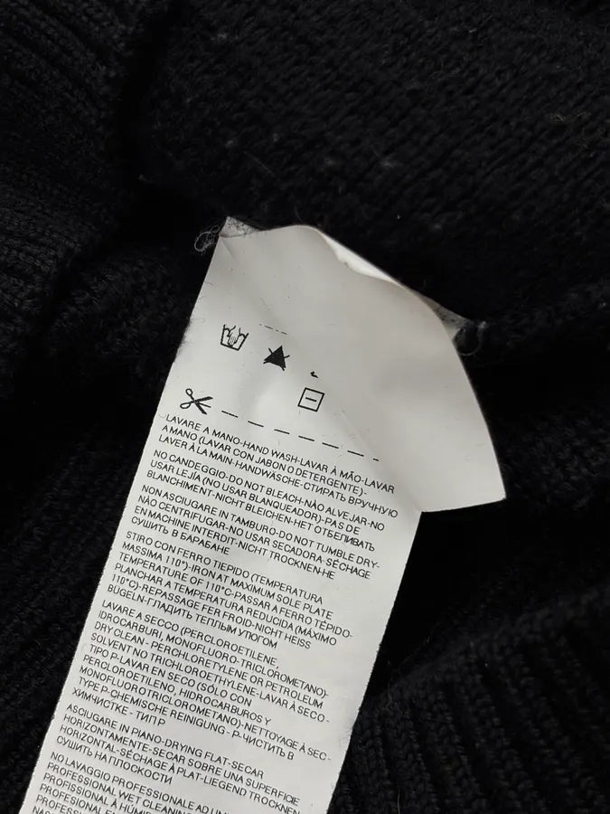 Armani Black Plissed Buttoned Sweater bgDYGrx 10