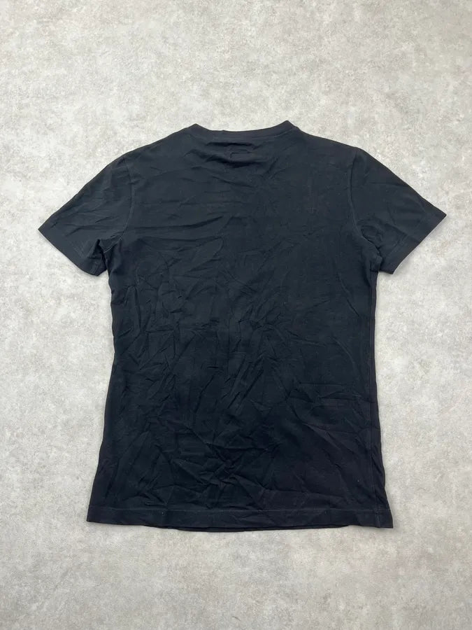 2000s Armani Black Mysterious Graphic Purple Print T-Shirt gCvfrKW 5