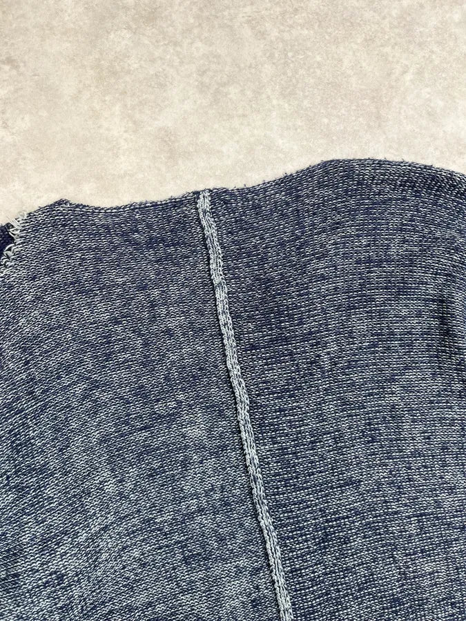 2000s Armani Charcoal Wool Distressed Tribal Sweater GmSXOvC 5