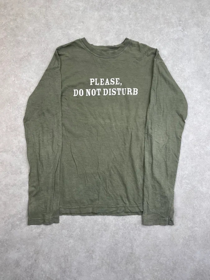 Armani Please Do Not Disturb Green Graphic Longsleeve viqFLtk 2