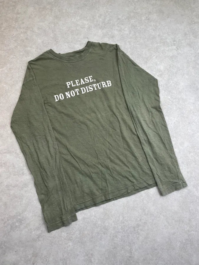 Armani Please Do Not Disturb Green Graphic Longsleeve viqFLtk 3