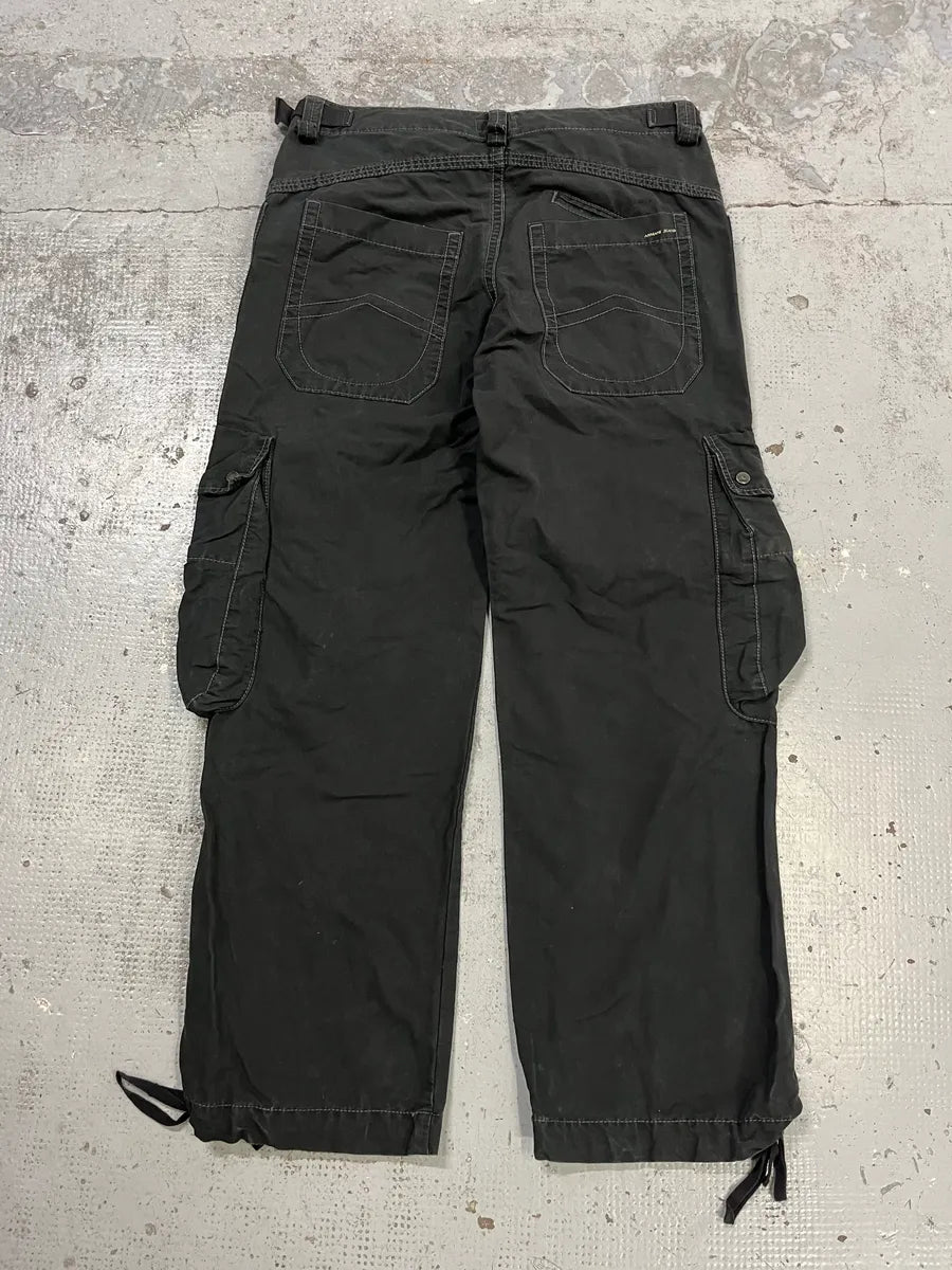 Armani Jeans Multi-Pocket Black Cargo Pants lYUqTdL 7
