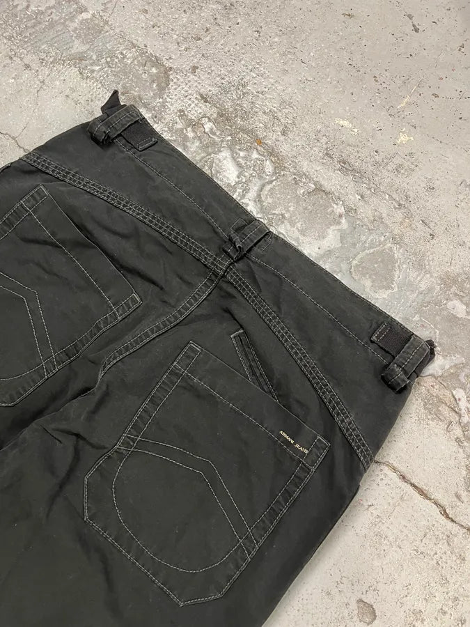 Armani Jeans Multi-Pocket Black Cargo Pants lYUqTdL 8