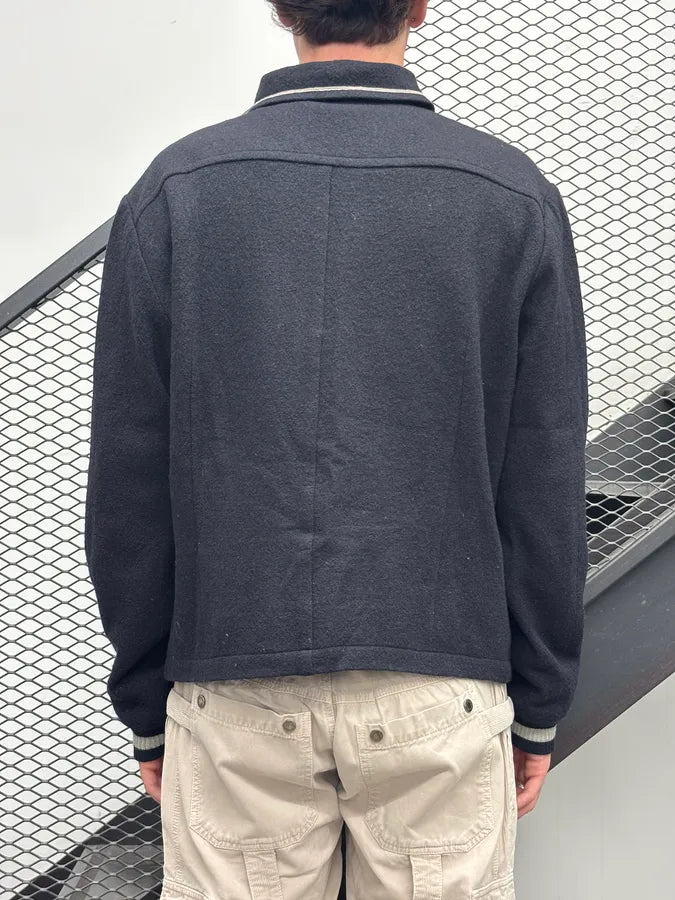 2000s Armani Navy Wool Zip-Up Jacket ilAZxNC 2
