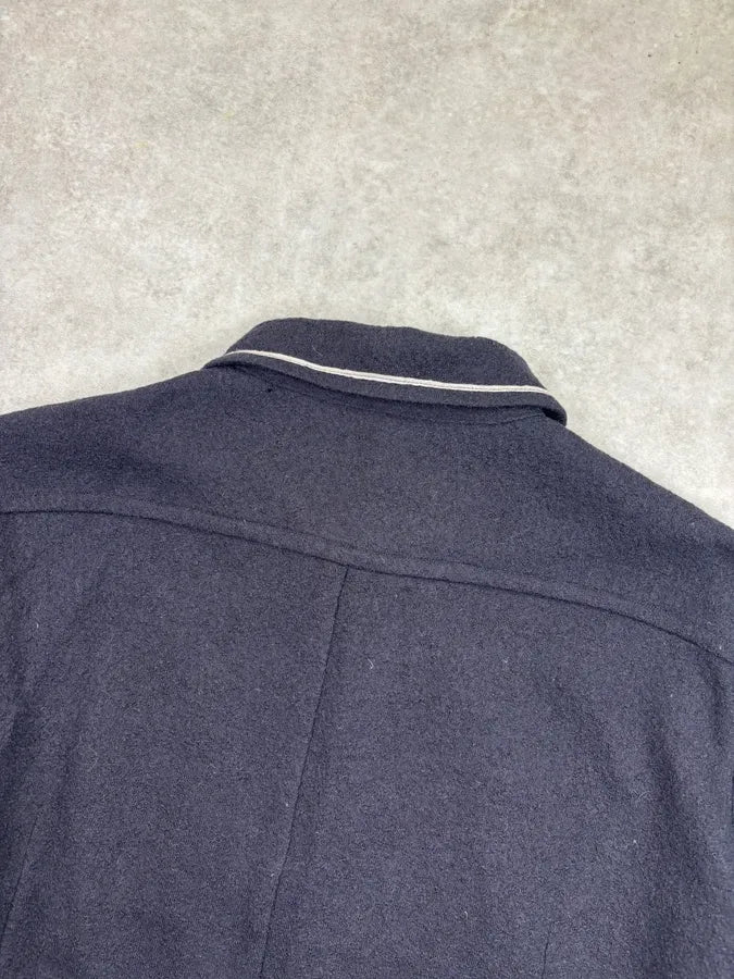 2000s Armani Navy Wool Zip-Up Jacket ilAZxNC 5