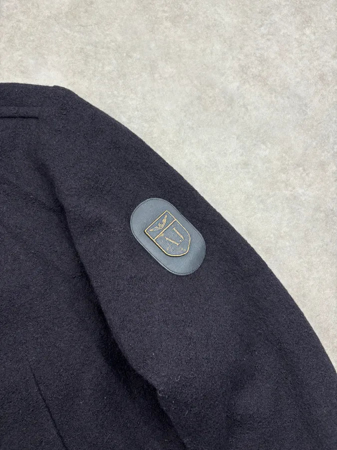 2000s Armani Navy Wool Zip-Up Jacket ilAZxNC 8
