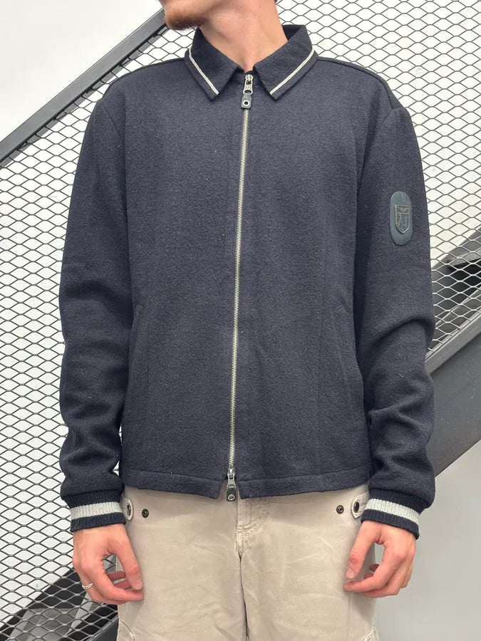 2000s Armani Navy Wool Zip-Up Jacket ilAZxNC 1