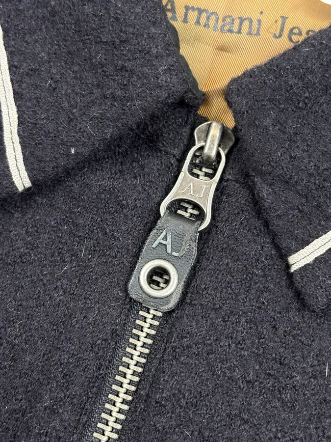2000s Armani Navy Wool Zip-Up Jacket ilAZxNC 7