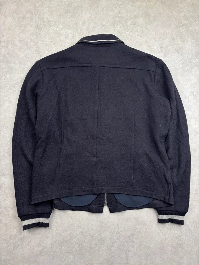 2000s Armani Navy Wool Zip-Up Jacket ilAZxNC 4