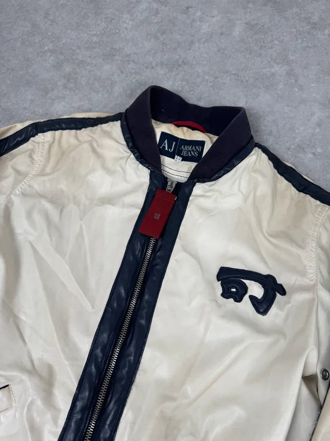 Armani jeans White Kanji Nylon Jacket hVxRUxm 4