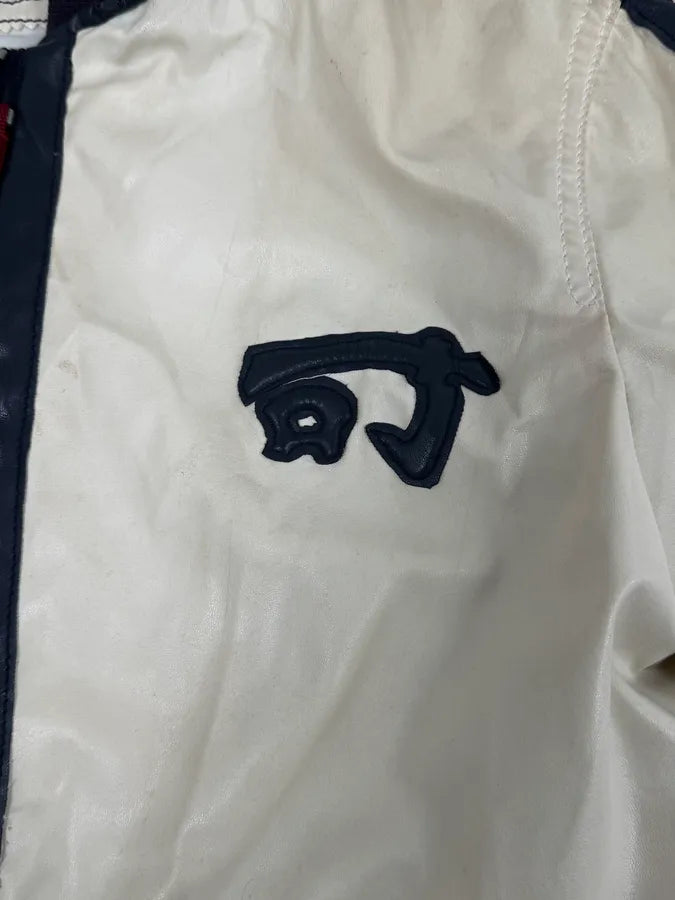 Armani jeans White Kanji Nylon Jacket hVxRUxm 9