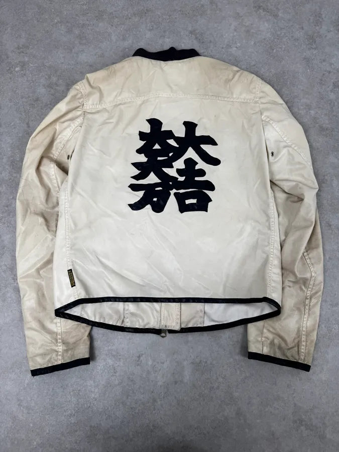 Armani jeans White Kanji Nylon Jacket hVxRUxm 3