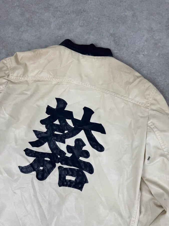 Armani jeans White Kanji Nylon Jacket hVxRUxm 5