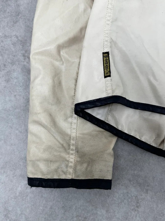 Armani jeans White Kanji Nylon Jacket hVxRUxm 11