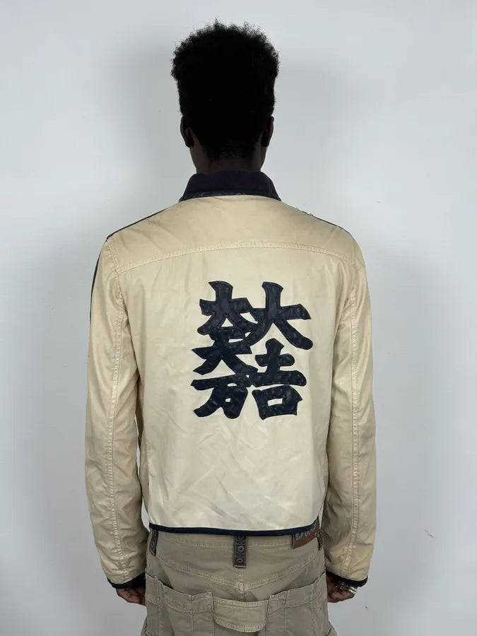 Armani jeans White Kanji Nylon Jacket hVxRUxm 2