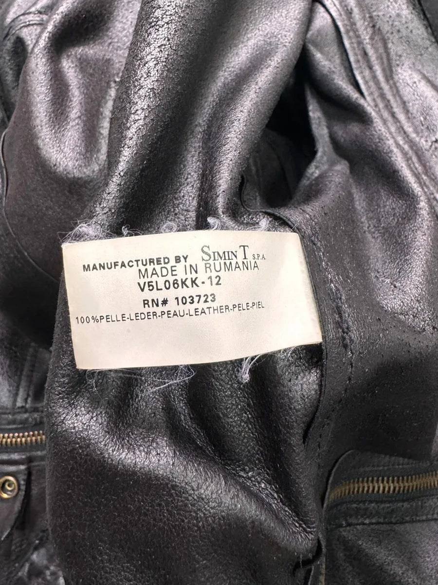 2010s Armani Multi-Zip Black Suede Leather Trench Coat ImZcvJL 6