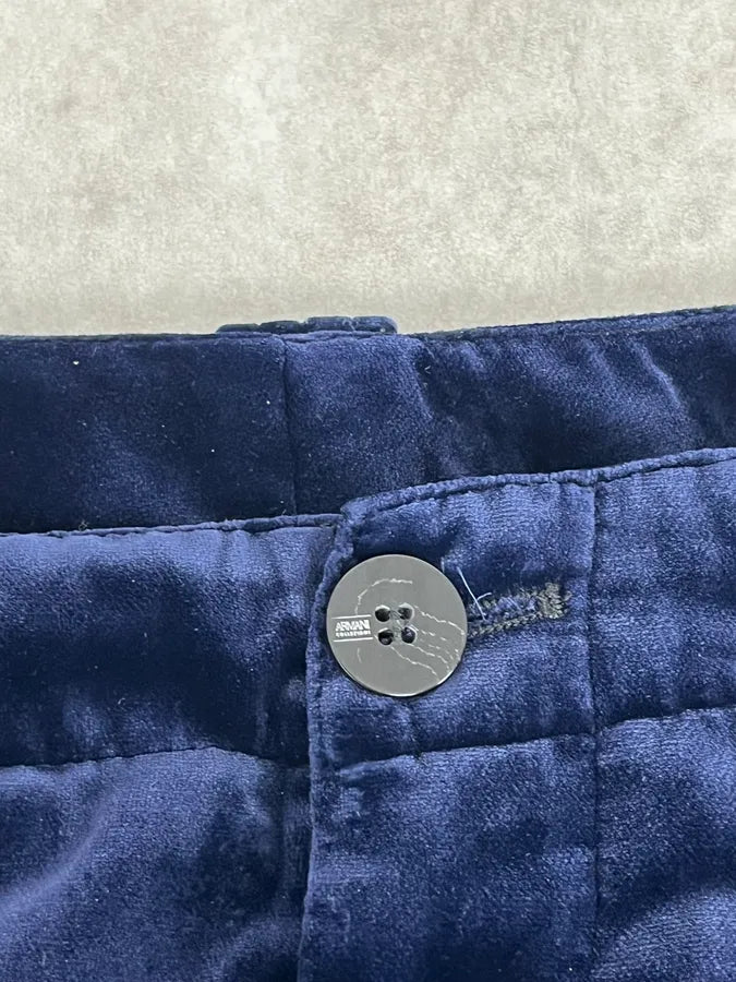 2010s Armani Navy Velvet Pants FNLTrOd 8