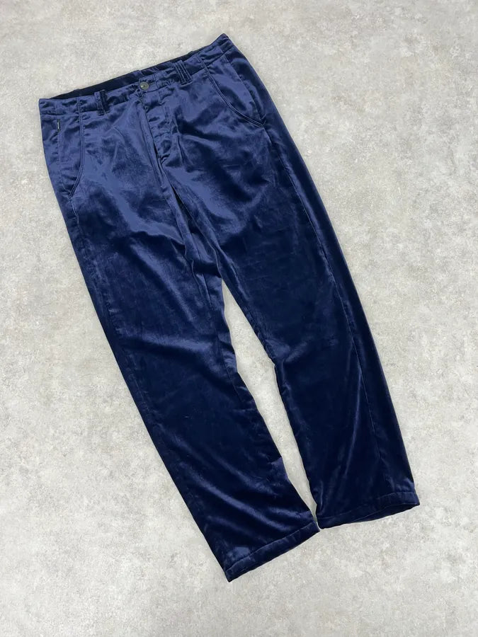 2010s Armani Navy Velvet Pants FNLTrOd 5