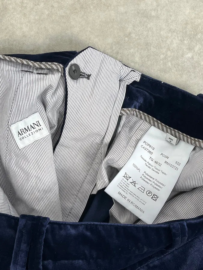 2010s Armani Navy Velvet Pants FNLTrOd 11