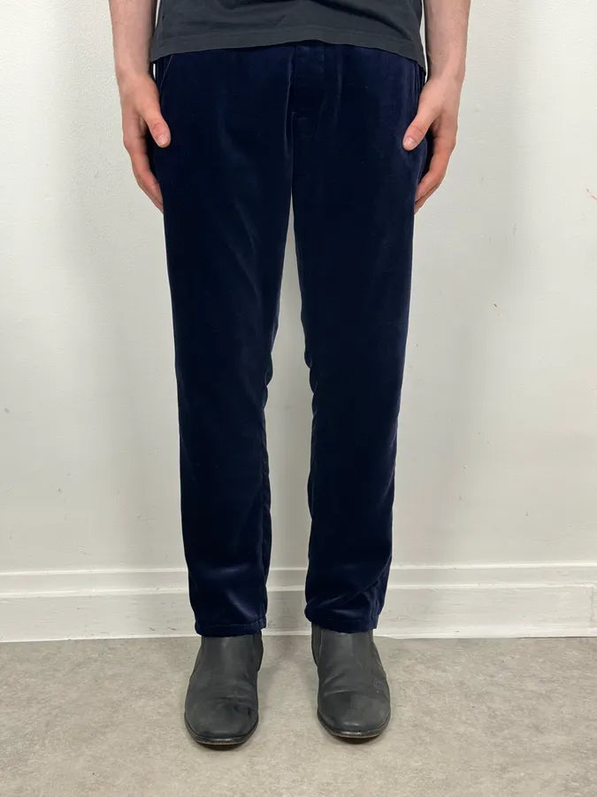 2010s Armani Navy Velvet Pants FNLTrOd 2