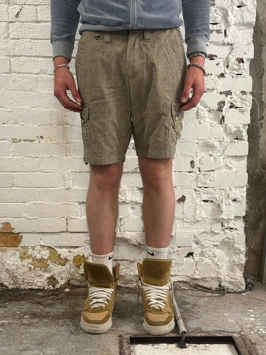 Armani Pattern Beige Cargo Shorts OIBUnTT 1
