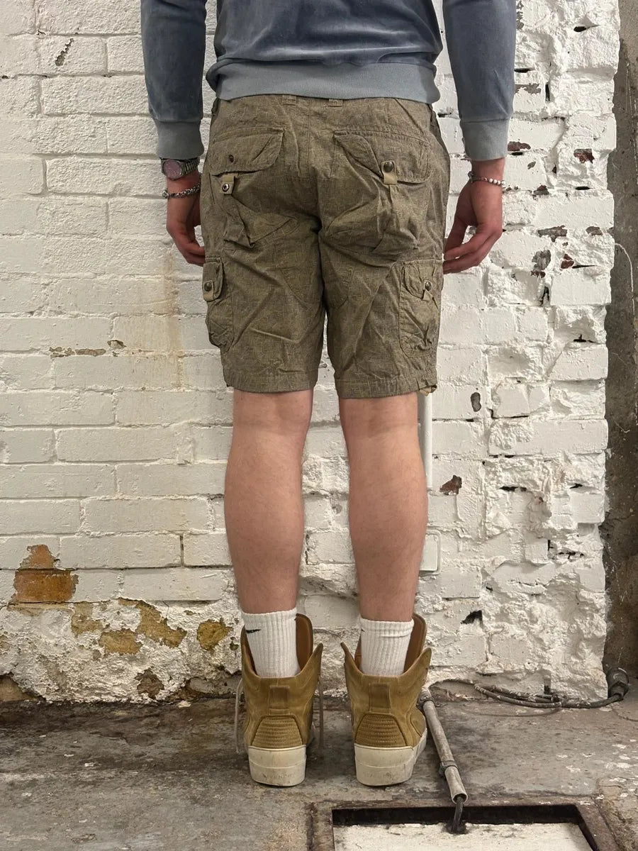Armani Pattern Beige Cargo Shorts OIBUnTT 3