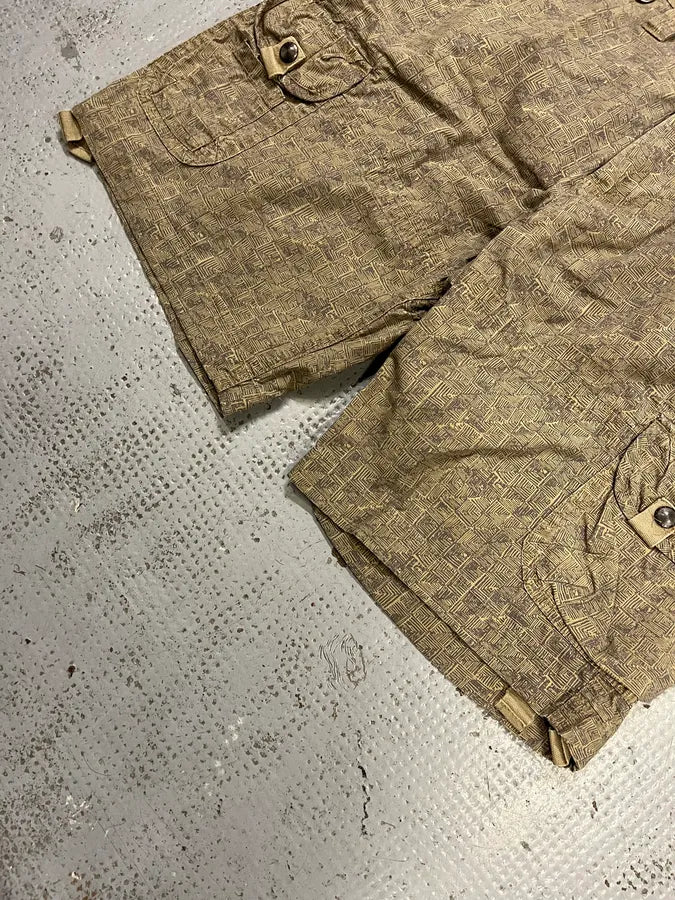 Armani Pattern Beige Cargo Shorts OIBUnTT 5
