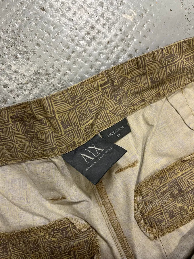 Armani Pattern Beige Cargo Shorts OIBUnTT 9