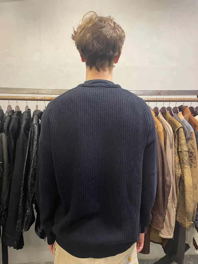 Armani Tiger Hybrid Navy Sweater (L) EKxBmIf 2