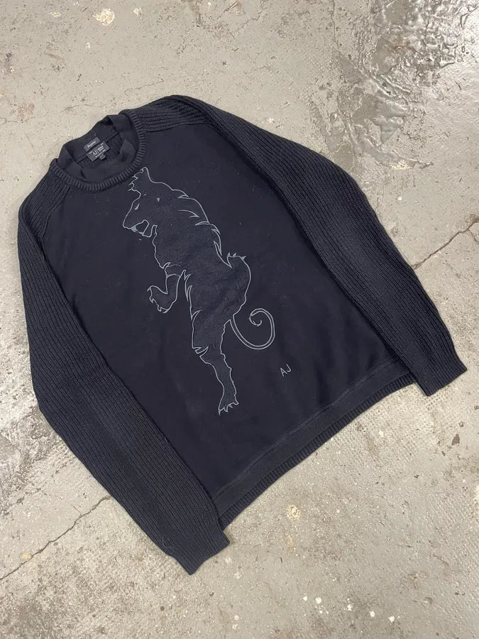 Armani Tiger Hybrid Navy Sweater (L) EKxBmIf 3