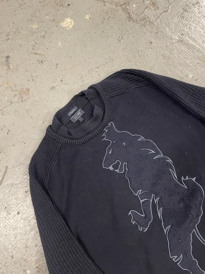 Armani Tiger Hybrid Navy Sweater (L) EKxBmIf 4