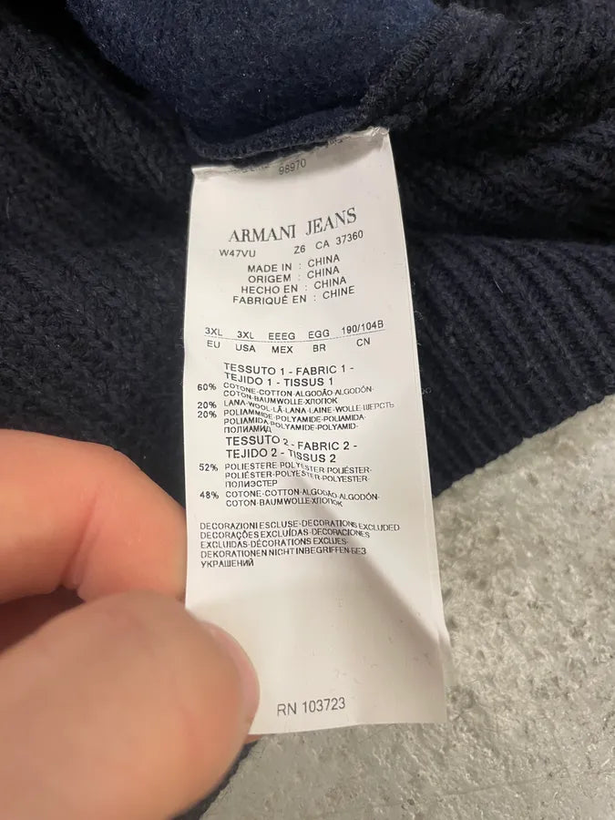 Armani Tiger Hybrid Navy Sweater (L) EKxBmIf 9