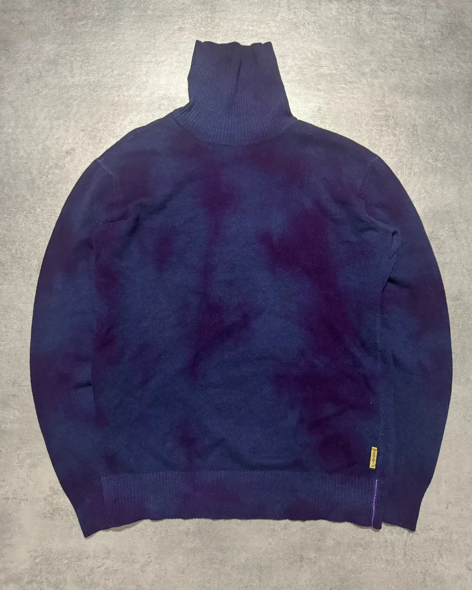 Armani Turtleneck Blue & Purple Wool Turtleneck MSINXlH 1