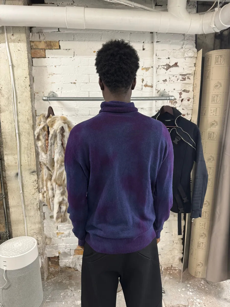 Armani Turtleneck Blue & Purple Wool Turtleneck MSINXlH 3